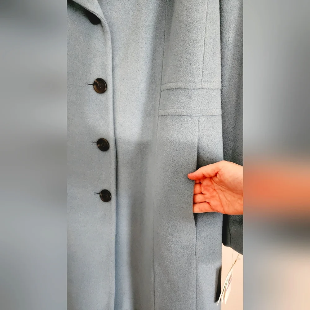 [22] NWT Anne Klein Cashmere Blend Lined Coat - Picture 7 of 11
